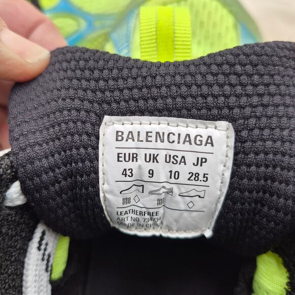 Balenciaga 3XL sneakers in neon yellow and blue mesh MENS SIZE 43 US 10US 7 - Picture 8 of 8
